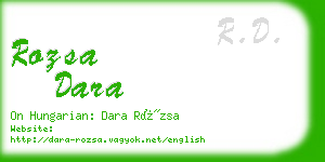 rozsa dara business card